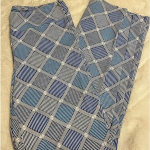 J. McLaughlin women’s Blue and White wide leg dress pants size Med